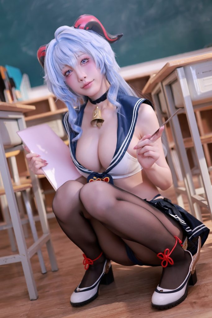 水淼aqua NO.216 2月补偿赠品 甘雨水手服 [50P-73MB]<badge>VIP</badge>-喵咪社