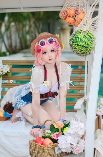 焖焖碳 NO.036 明日方舟 澄闪泳装 [22P-166MB]-喵咪社