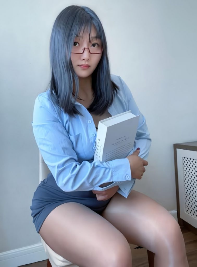 图片[2]-【微-密】西好运-小秘书蓝衬衫[27P2V-374MB]-喵咪社