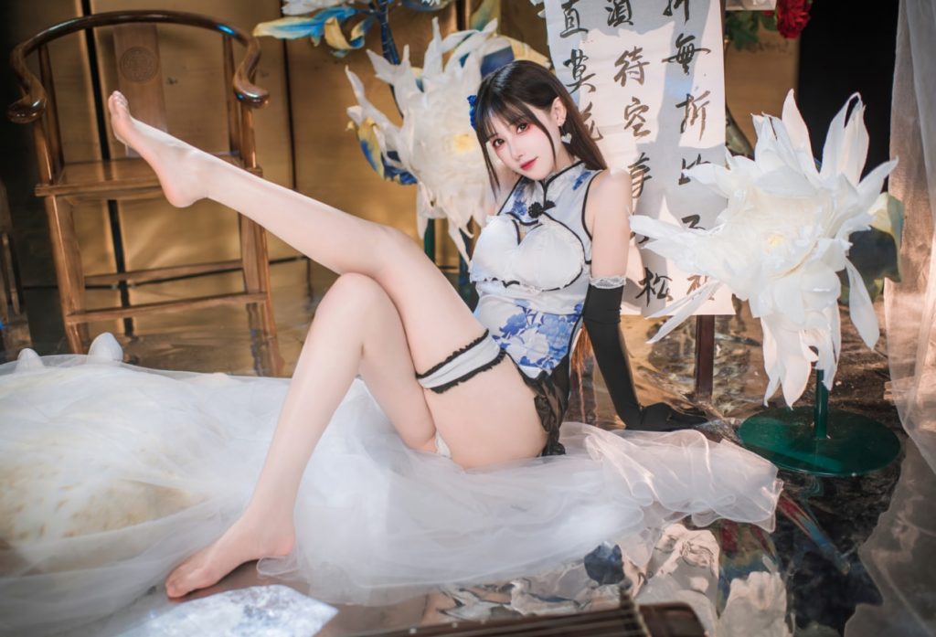 图片[2]-羽生三未 – NO.23 艳娘幻梦谭 瓶儿 青花瓷旗袍 [25P-294MB]VIP-喵咪社