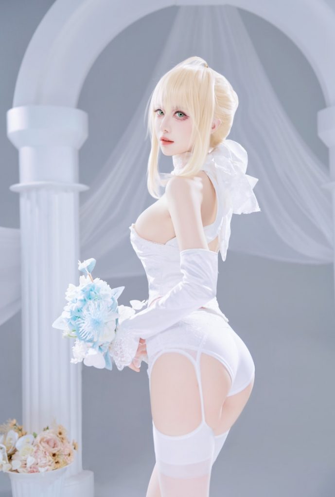 图片[2]-Shika小鹿鹿 NO.135 FGO-Saber花嫁[22P-284MB]-喵咪社